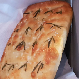 Focaccia with rosemary and sea salt